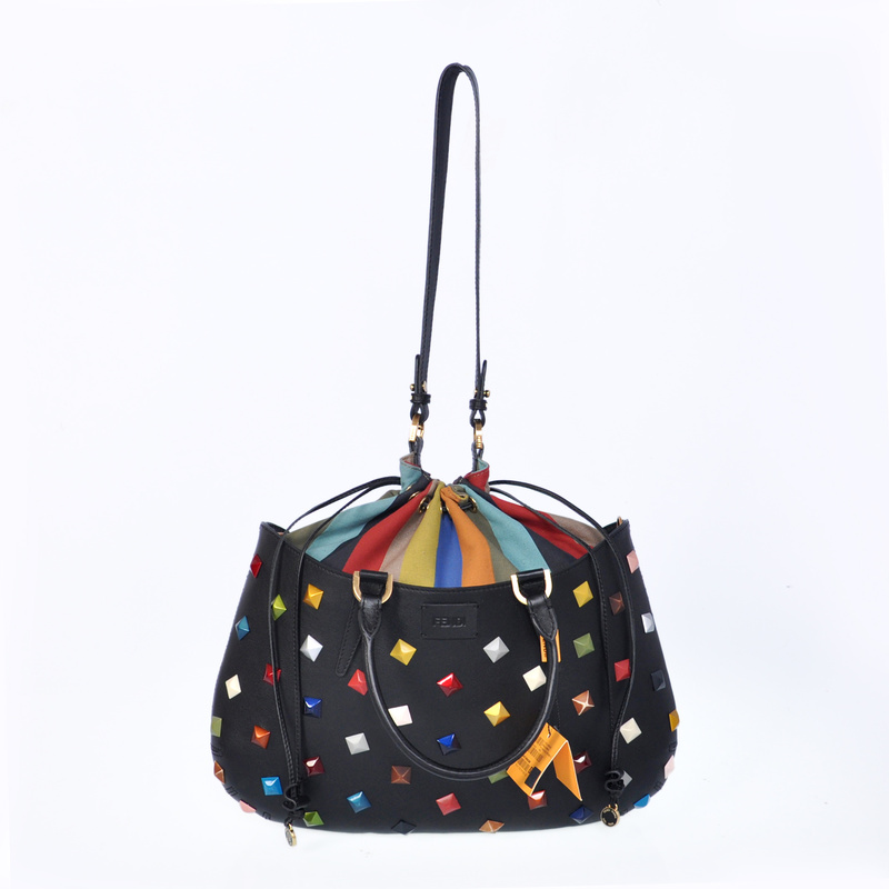 F8099L Fendi Borsa multicolore Studded Satchel